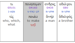 G4160 poinsomen 'what are we to make/do?' Acts 2:37