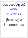  G907 baptizo... 'be immersed'
