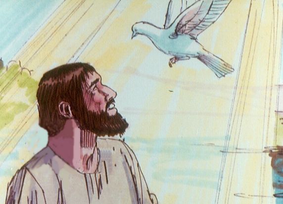 the Holy Spirit was like a dove NOT a literal dove graphic